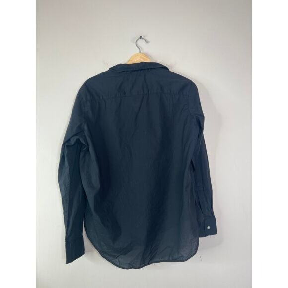 NEW Frank & Eillen Long Sleeves Cotton Relaxed Button-Up Shirt Black Size: Small - Picture 6 of 7